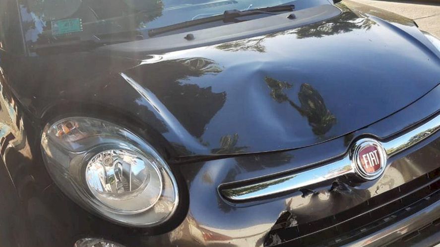 Así quedó el auto que conducían Buzali y Píparo