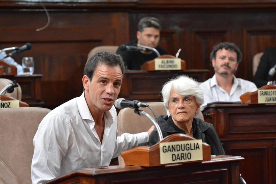 Su hijo Ramón y su compañera de vida Estela María Giovenille presentes en la distinción