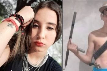 Lara, la víctima del crimen. Y Martincito, el menor que se fugó ayer en La Plata