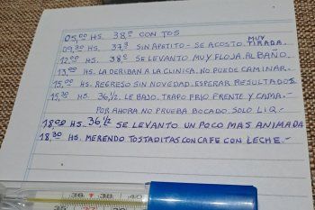 Lorenzo anotó todos los síntomas de Beatriz en un cuaderno