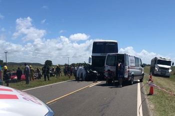 El accidente con dos muertos sucedió en la ruta 11 al km. 155. Foto: Gentileza Revista Punta Indio