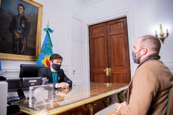 Axel Kicillof junto a Martín Guzmán. La inflación es un problema que ocupa a ambos.