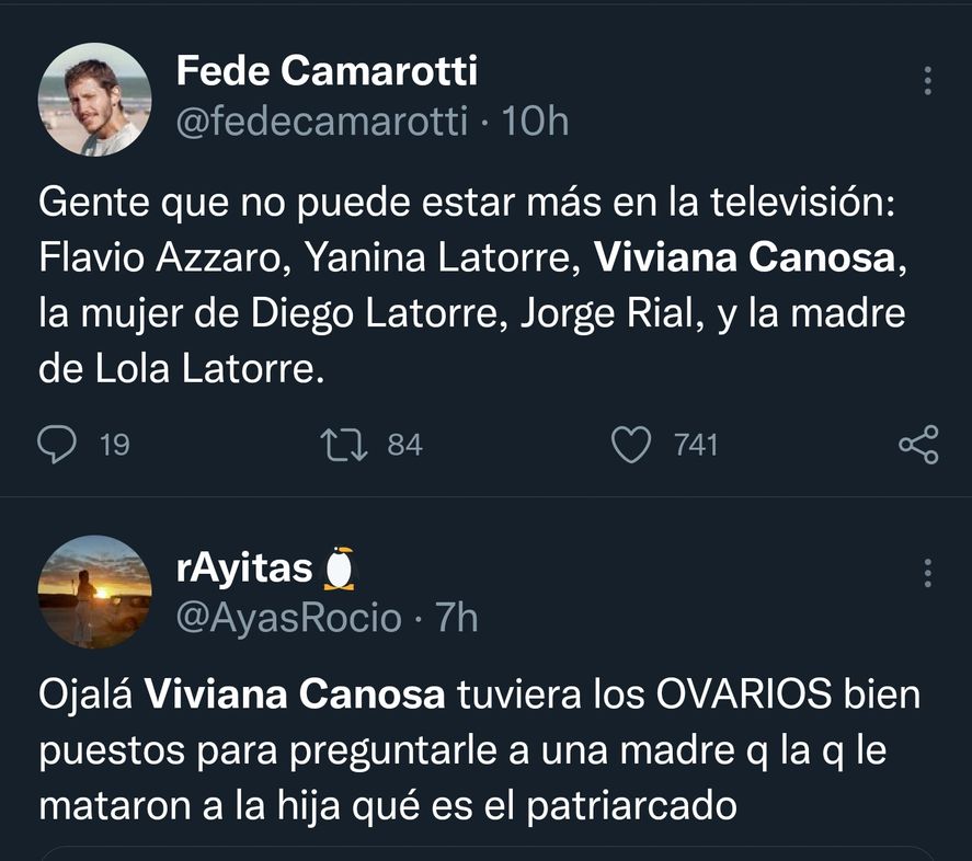 En redes sociales condenaron los dichos de Viviana Canosa sobre las mujeres feministas 
