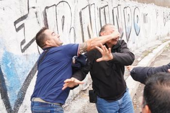 El momento de la agresióMaxi Failla, reportero gráfico, para Clarín.