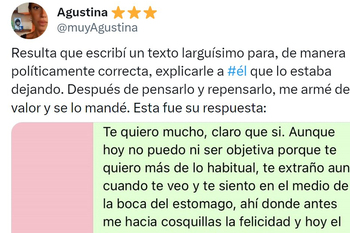 Agustina dejó a su novio por Whatsapp y estallaron los memes en las redes. 