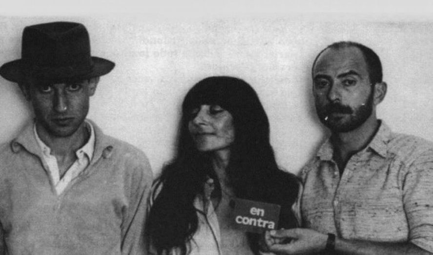 Indio Solari, Skay Beilinson y la manager de Los redondos, la negra Poli.