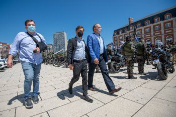Montenegro, Kicillof y Berni en el lanzamiento del Operativo Sol. 2020.