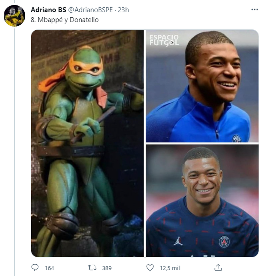 Mbappe es una tortuga Ninja