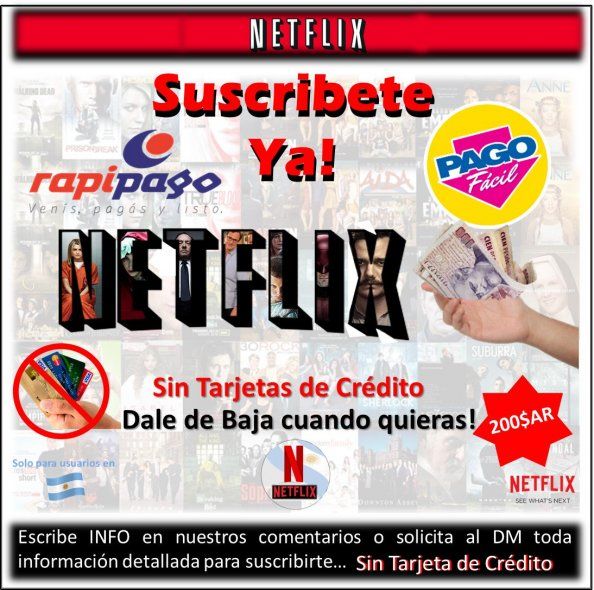 Podés abonar Netflix en Rapi pago o Pago Fácil