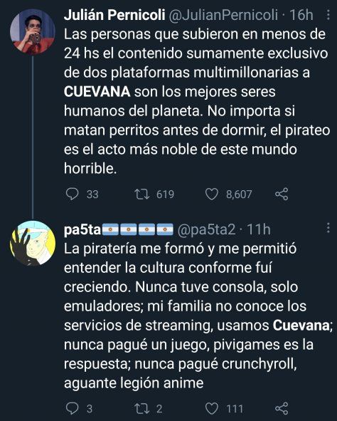 Argentinos en Twitter defendiendo el 