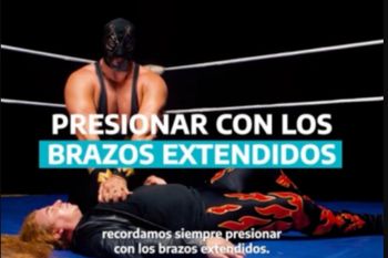 provincia explica rcp con un video de luchadores: la masa y viloni
