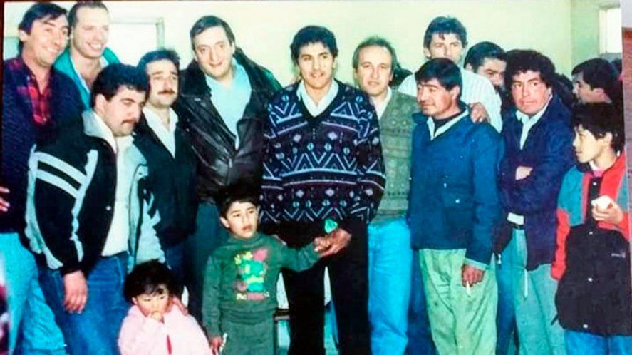 Su historia en Santa Cruz. Sergio Berni, arriba a la izquierda, cerca de Néstor Kirchner.
