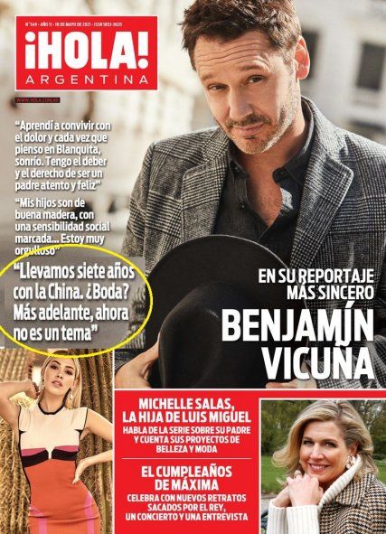 Según lo que dijo Benjamín Vicuña, está junto a la China Suárez desde 2014...