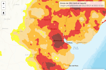 como es el mapa de la sequia en la provincia de buenos aires