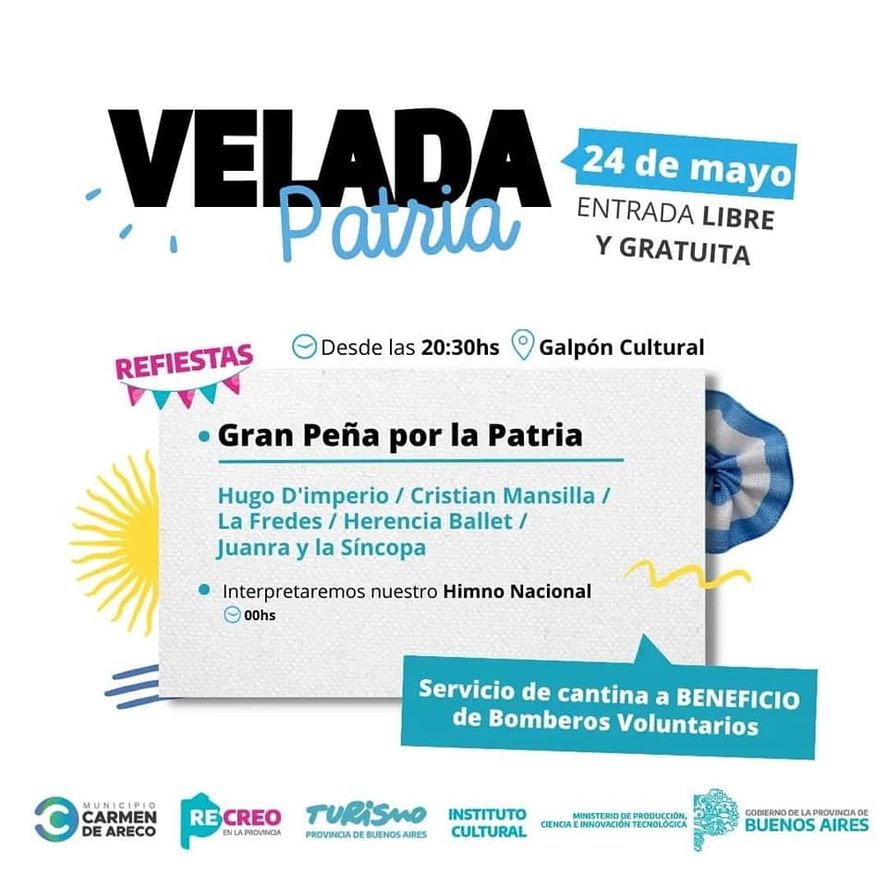 Este fin de semana se realizarán varias fiestas y actividades por el 25 de mayo en municipios de la provincia de Buenos Aires.