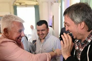 Alejandro Dichiara, ex randazzista, junto a Máximo Kirchner (foto de Archivo)