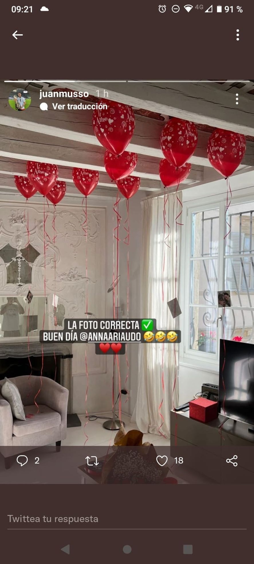 Luego del desnudo el arquero subió 