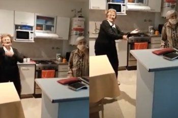 La reacción de las dos hermanas quedó registrada en un video