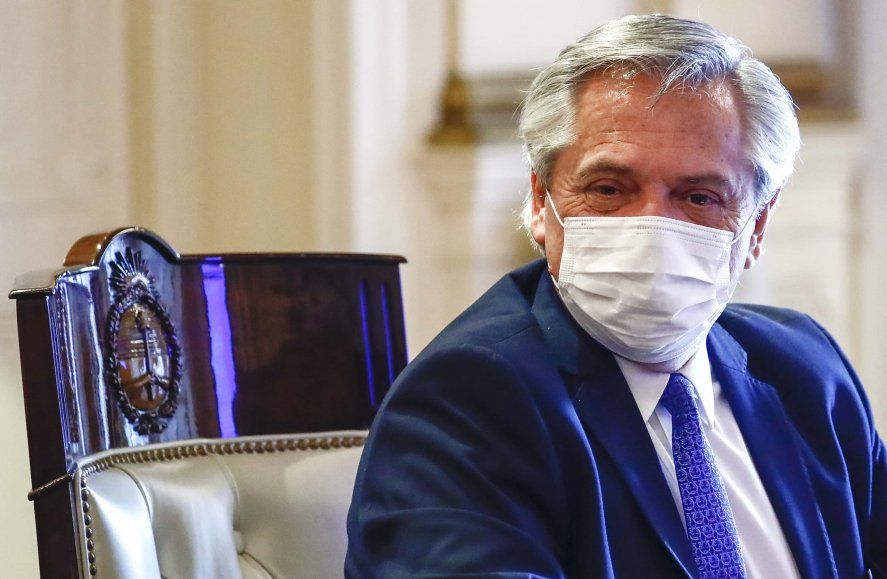 El presidente Alberto Fernández encabeza un acto en Merlo