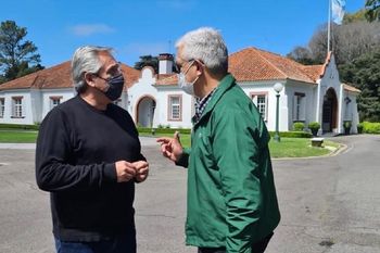 El presidente Alberto Fernández junto al ministro de Agricultura, Ganadería y Pesca, Julián Domínguez, delinearon las nuevas medidas sobre las exportaciones