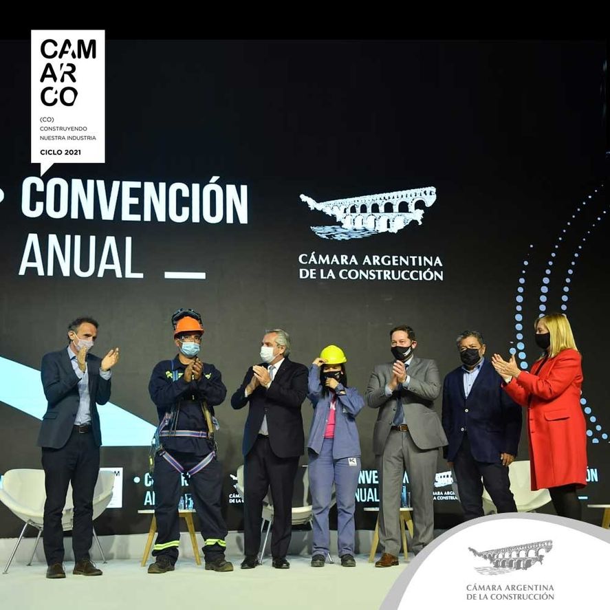 Alberto Fernández participó de la convención anual de la Cámara Argentina de la Construcción. 
