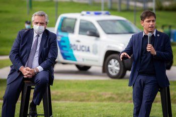 Axel Kicillof y Alberto Fernández realizaron un acto homenaje a Mario Meoni en Merlo.