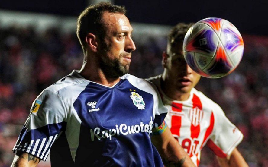 Brahian Alemán en acción en Unión vs. Gimnasia (Foto: prensa GELP).