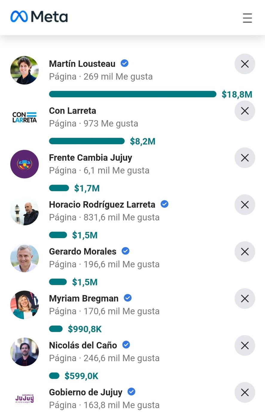 Con casi 19 millones de pesos en los últimos 90 días, Martín Lousteau encabeza el listado de los políticos que más gastaron en publicidad de Facebook e Instagram 
