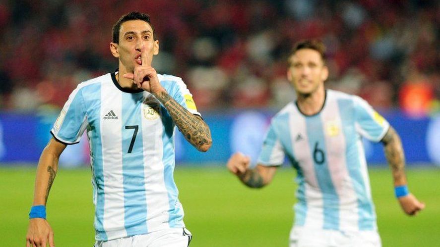 Buenos recuerdos: Di María marcó un gol clave en la última victoria en Chile.