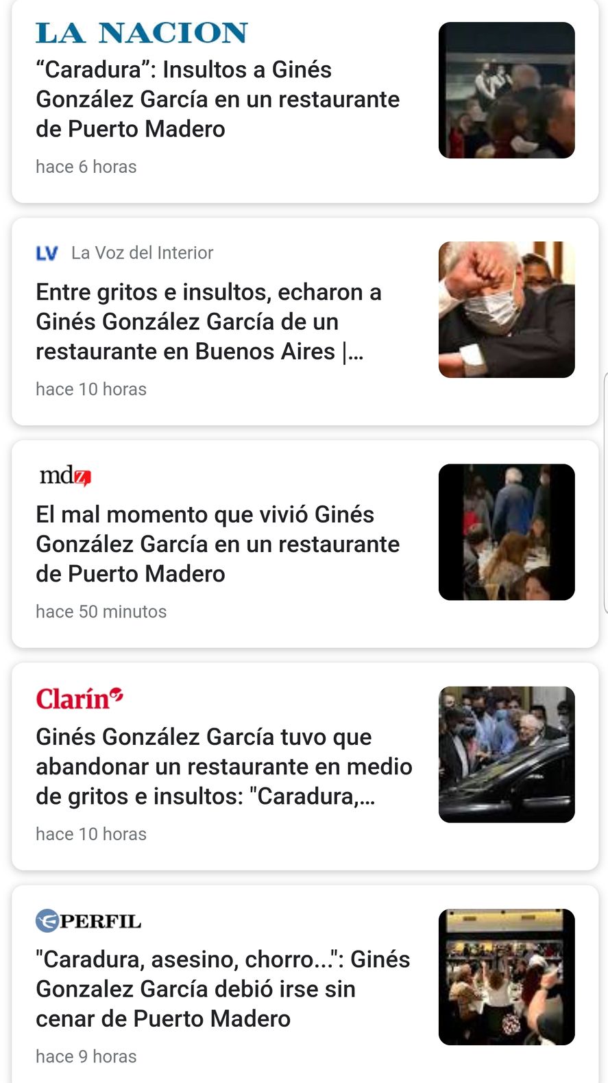 El escrache sufrido por Ginés González García en un restaurante de Puerto Madero, fue tratado por los medios como un acto de justicia popular