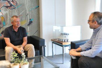 El intendente de Tres de Febrero, Diego Valenzuela, Recibió al dirigente Emilio Monzó.