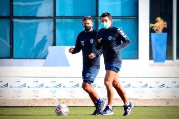 Eric Ramírez junto al Pulga Rodríguez en Gimnasia