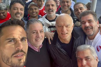 Juan Marconi, Fabián Doman, Néstor Grindetti y Cristian Ritondo. El PRO desbancó a Moyano del club.