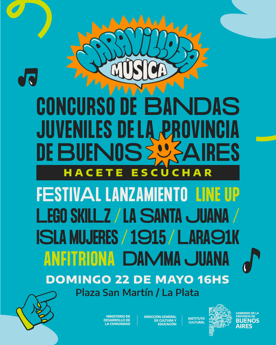 "Maravillosa Música" es el concurso destinado a jóvenes y adolescentes de la provincia de Buenos Aires, de entre 13 y 25 años.