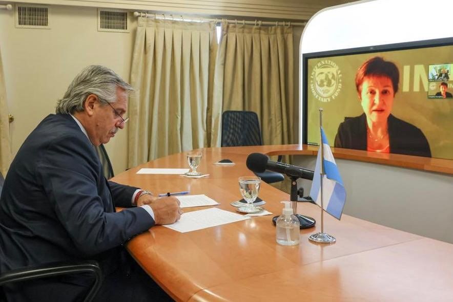 Alberto Fernández ya había mantenido una reunión virtual con la titular del FMI, Kristalina Georgieva