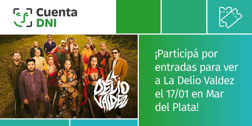 El Banco Provincia sortea para el show de La Delio Valdez en Mar del Plata en enero 2024. 