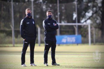 Martini y Messera, entrenadores de Gimnasia.
