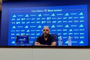 Marcelo Méndez luego de la derrota de Gimnasia en la Bombonera