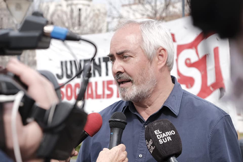 Alejandro Bodart, precandidato del Frente de Izquierda, estuvo en La Plata