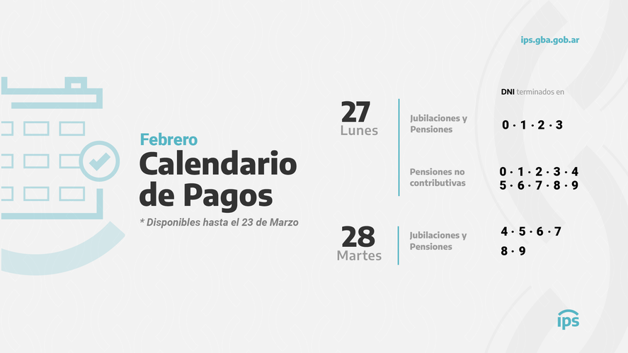 El IPS dio a conocer la fecha de pago de las jubilaciones correspondientes al mes de febrero de 2023. Consulta la fecha con tu DNI.