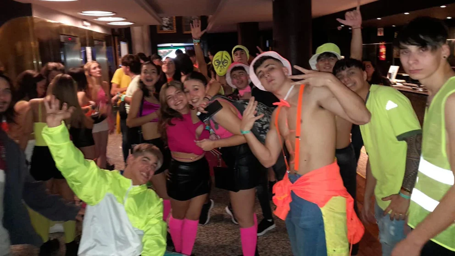 Todos y todas las compañeras del joven lo acompañaron y logró estar en cada uno de los momentos del viaje a Bariloche.