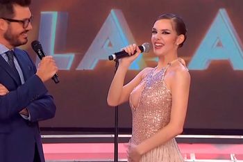 julieta nair calvo anuncio que esta embarazada en la pista de showmatch
