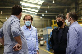 Julio Garro y Jorge Macri, de recorrida en La Plata.