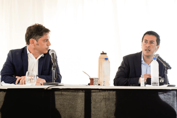 El gobernador de la Provincia, Axel Kicillof, y el ministro de Infraestructura, Leonardo Nardini, son los firmantes de la reglamentación del FIM