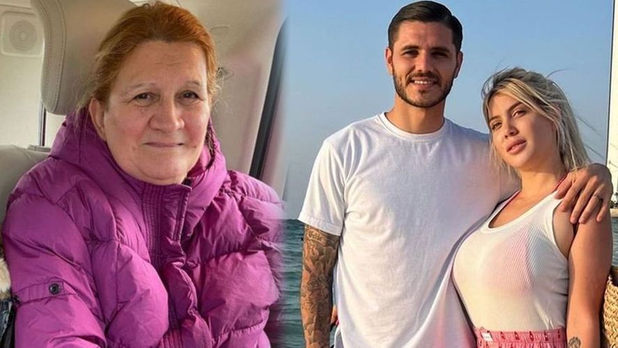 Las diferentes fotografías que utiliza la cuenta inglesa de escándalos de futbolistas, para narrar la historia de Wanda Nara, Mauro Icardi, y Maxi López