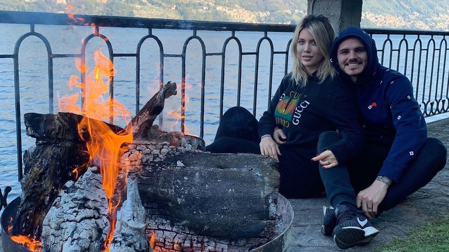 Las diferentes fotografías que utiliza la cuenta inglesa de escándalos de futbolistas, para narrar la historia de Wanda Nara, Mauro Icardi, y Maxi López