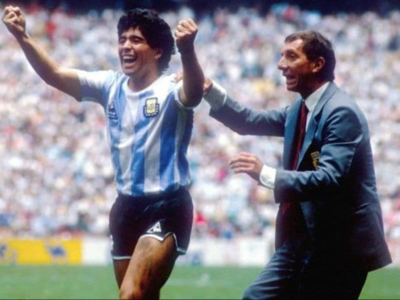 Bilardo y Maradona en México 1986.