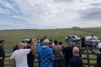 Una postal del conflicto en Mar del Plata.