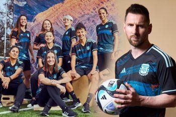 Lionel Messi posó con la casaca suplente de la Selección Argentina para el Mundial Femenino 2023 y participó de un spot promocional de la copa.