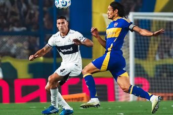 Leonardo Morales en acción en Boca vs. Gimnasia. (Foto: prensa GELP)